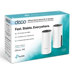 TP Link Deco M4 2 Pack Whole Home Mesh WiFi System AC1200 Dual band Router