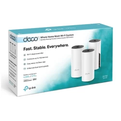 TP Link Deco M4 3 Pack Whole Home Mesh WiFi System AC1200 Dual band Router