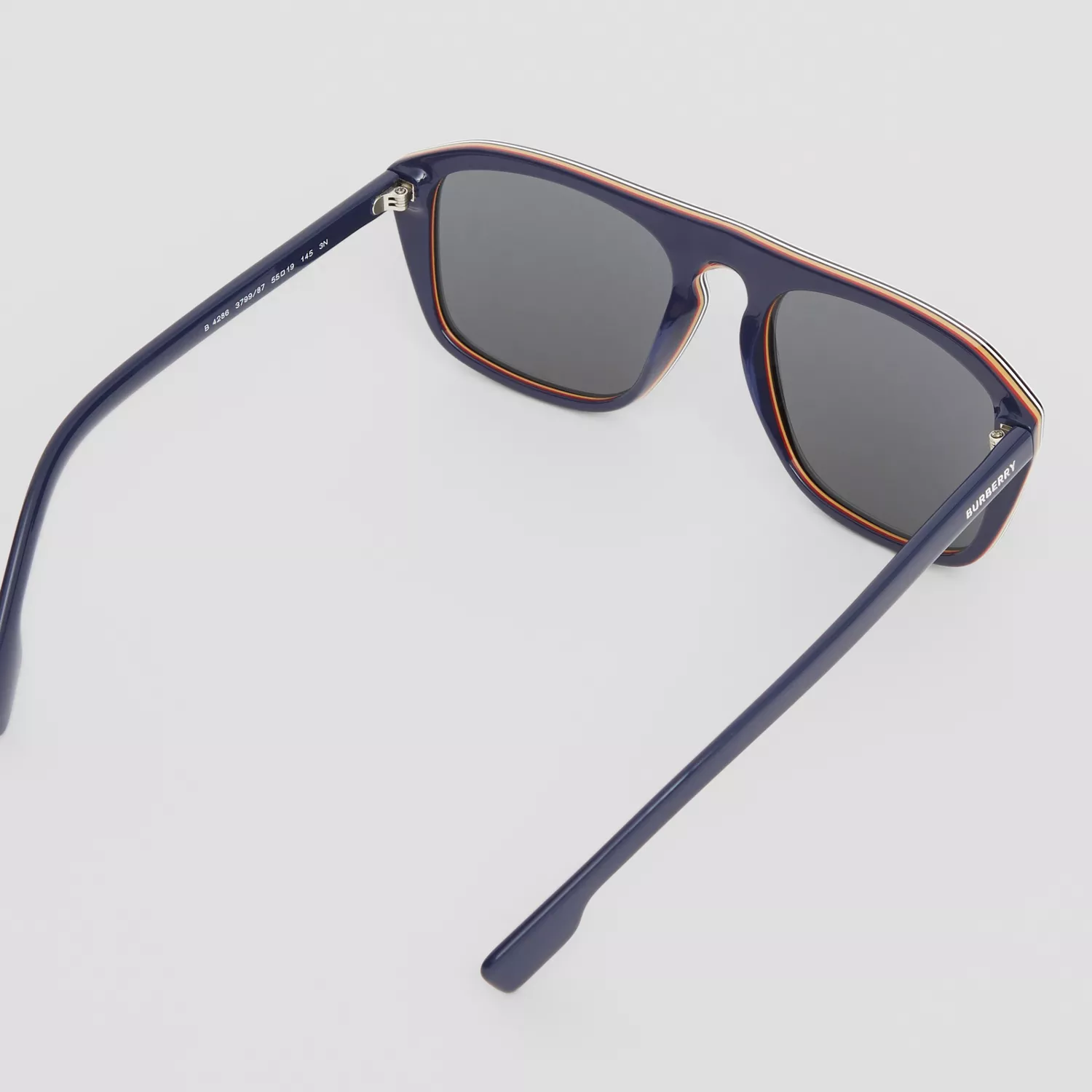 Burberry Sunglasses Icon Stripe Detail Square Frame Sunglasses