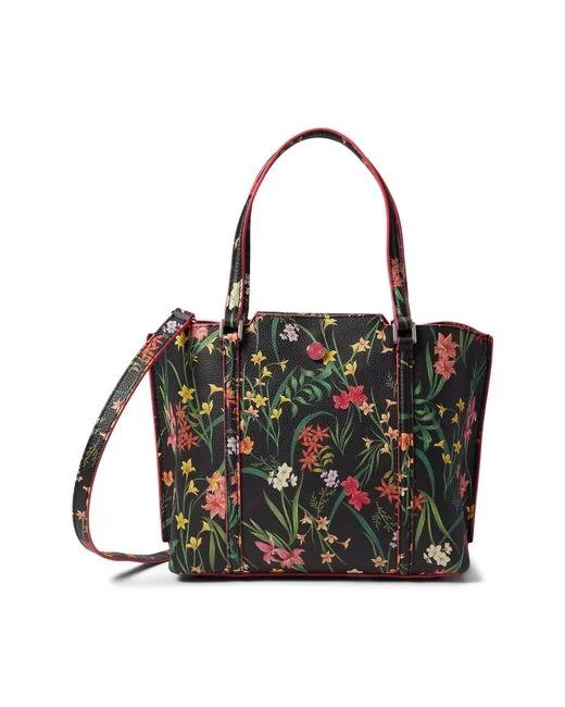 Cole Haan Black Floral Print Small Everyday Tote Bags for Women