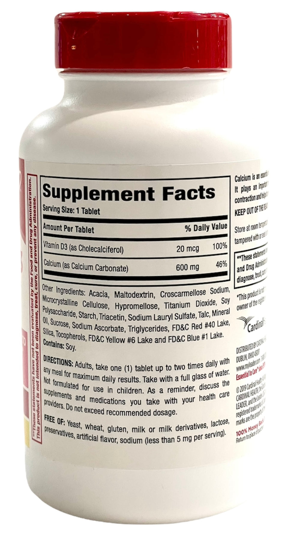 Calcium dietary supplement 600 mcg vitamin d3