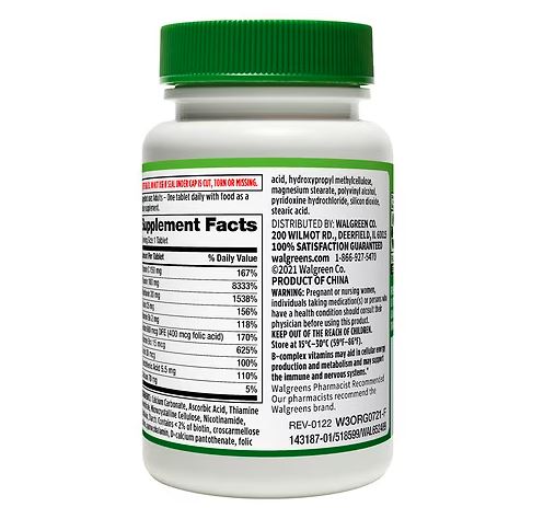 Walgreen Vitamin B-complex Supplement