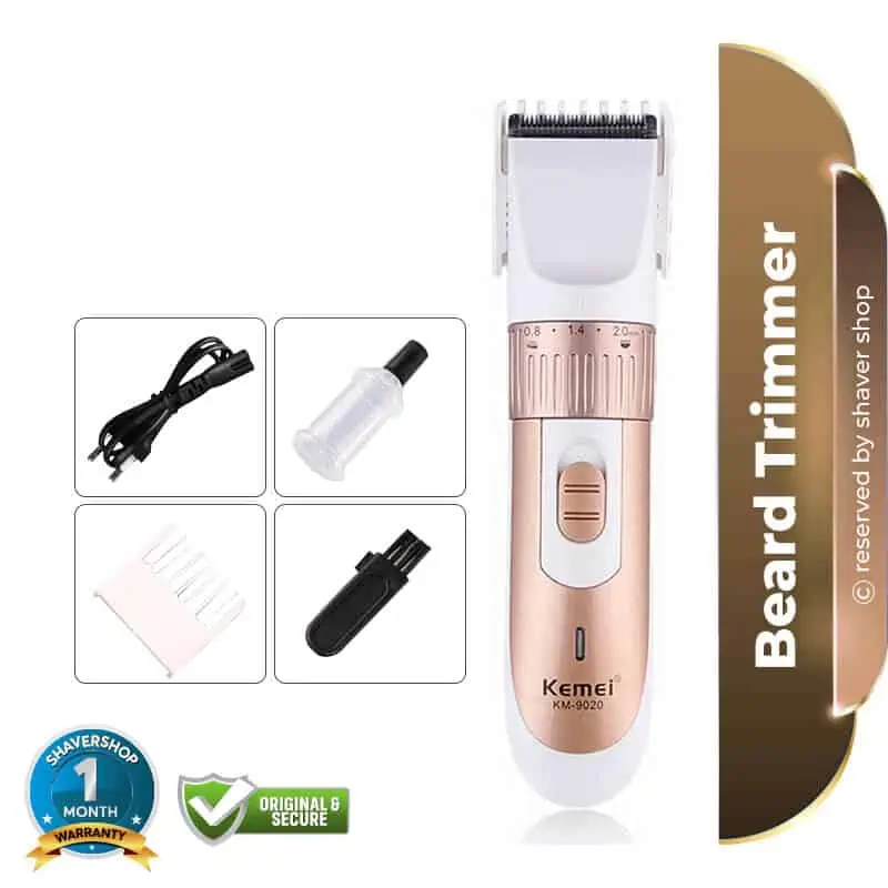 Kemei KM-9020 Beard Trimmer For Men  Silver