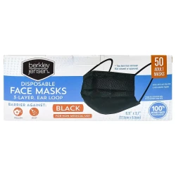 Berkley Jensen 50 Und Face Masks Adult Black