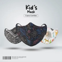 Kids Designer Edition Cotton Mask Combo - (Aspen - Yale - Safari)