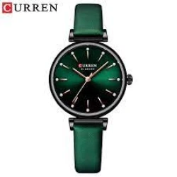 Curren 9081 PU Leather Analog Watch For Women - Green