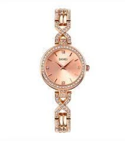SKMEI 1738 RoseGold Stainless Steel Analog Watch For Women - RoseGold