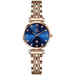 OLEVS Watch For Women Rose Gold with Stainless steel Box Fashion
