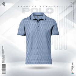 Fabrilife Premium Double PK Cotton Polo - Sky Blue