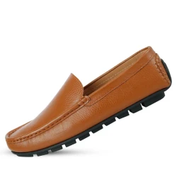 Tan Color Leather Loafers for Men