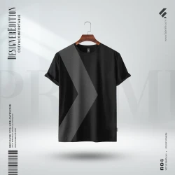 Fabrilife Mens Premium Designer Edition T Shirt - Black