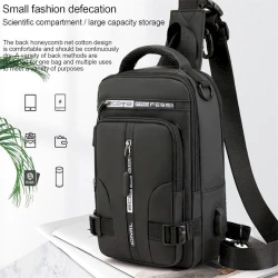 Multipurpose Using Sling Bag For Men & Women Waterproof Backpack Purse Cross body Bag with USB Charging Port for Travel - Bag For Boys - Bag For Boys