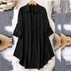 Elegant black china linen kurta