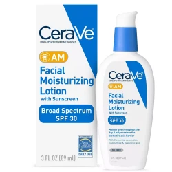 CeraVe Facial Moisturizing with Sunscreen, AM Facial Moisturizing Lotion for Normal to Dry Skin - SPF 30