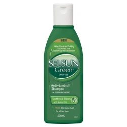 Selsun Green Soothes & Shines With Natural Oills Anti-Dandruff Shampoo 200ml