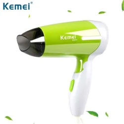 Kemei KM-6830 Professional Hair Dryer for Women - Pink & Green