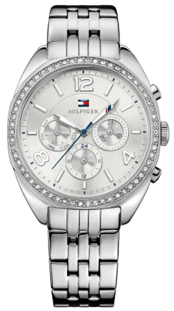 Tommy Hilfiger Mia Crystal Paved Silver Ladies Watch