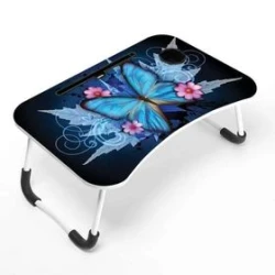 Printed Foldable Multifunctional Black Butterfly Table
