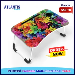 Printed Foldable Multifunctional Table - Flower