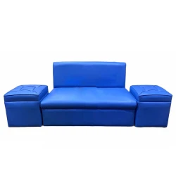 Synthetic Leather Two-Seater Sofa With Tools