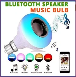 ২ পিস Bluetooth স্পিকার বাল্ব – ব্লুটুথ স্পীকার LED মিউজিক বাল্ব দিয়ে রিমোট কন্ট্রোল রঙ পরিবর্তন