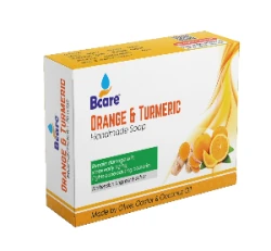 Orange & Turmeric Soap, Natural Organic Orange and Turmeric Soap - 100 gm