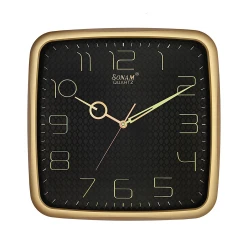 Sonam 2467 SWP Wall Clock Black - Golden