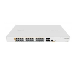 Cloud Core Router Switch CRS328-24P-4S+RM (RouterOS L5), Twenty Four  X 10/100/1000 PoE + Four X SFP+ Ports with case (UK)