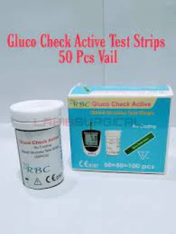 GlucoCheck Active Glucose Test Strips/Diabetics Test Strips/Glucometer Strips/Glucose Test Strips– 50strips,Vail/Pot
