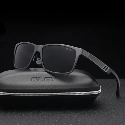 OLEY LY07 Men's Alloy Frame Square Sunglasses - Polarized and UV Protected