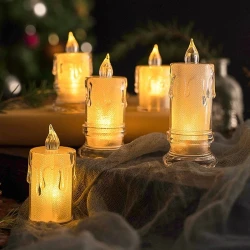 Crystal LED Candle Warm Light for Birthday Party & Candlelight Dinner