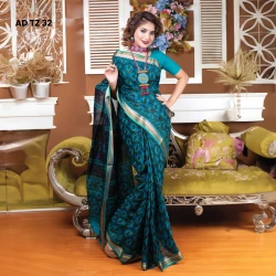 Digital Printed Cotton Saree | Ravishing Look with Unique Design Pattern ডিজিটাল প্রিন্ট করা কাটন সাড়ি