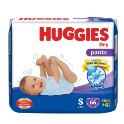 Huggies Pant Style Baby Diaper | হাগিস প্যান্ট স্টাইল বেবি ডায়াপার S 4-8 kg 70 pcs