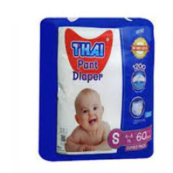 Thai Pant Style Baby Diaper 60pcs Small | থাই প্যান্ট স্টাইল বেবি ডায়াপার ৬০ পিস ছোট 4-8 kg