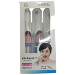 কিনসান টুথব্রাশ চাইনিজ ১২পিস | KinSan Imported From China Extra-Soft Toothbrush - 12 pcs