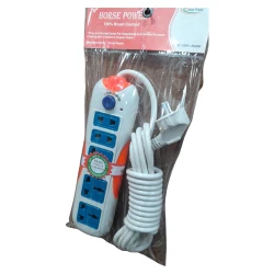 Horse Power Super 2009 5 points Multiplug 5 Meter cord - White