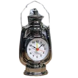 Retro Style Kerosene Lamp Alarm Clock - Vintage Desk Clock with Alarm