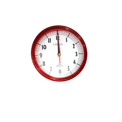 Citizen 8'' Wall Clock Red - Classic Timekeeping for Every Space