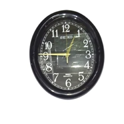 Vintage Fiber Seiko Oval Shape Decorative Wall Clock