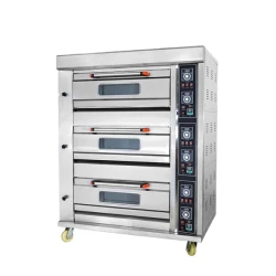 Commercial 3 decks Gas oven with stone base - কমার্শিয়াল ৩ ডেস্ক গ্যাস ওভেন মেশিন