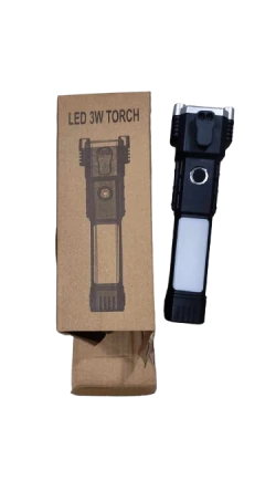 Rechargeable LED 3W Torch Light । রিচারজেবল এলইডি 3W টর্চ লাইট