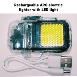 Rechargeable LED Arc Lighters - Portable & Electric | রিচার্জেবল আর্ক লাইটার LED লাইট সহ