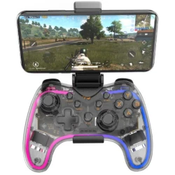 HAVIT G180BT Transparent RGB Bluetooth Vibration Game Pad