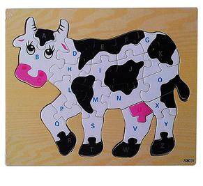 Wooden Animal Puzzle Cow