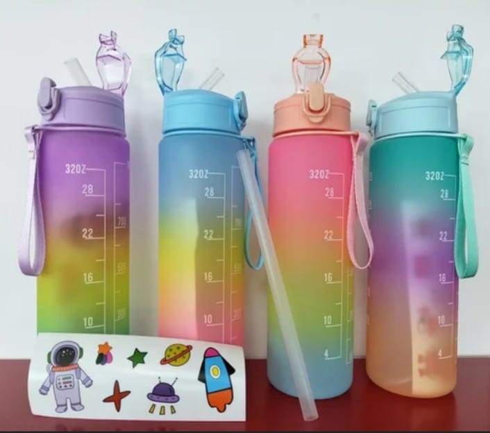 1000ml Sports Water Bottle With Time Indicator