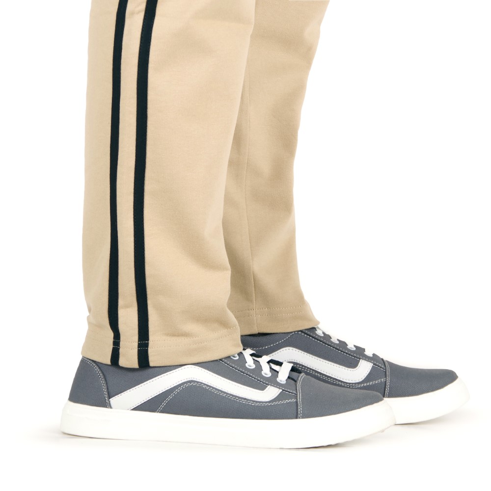 Brown Joggers Double Stripe