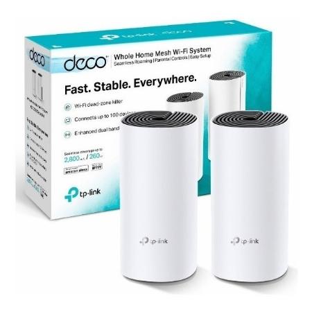 TP Link Deco M4 2 Pack Whole Home Mesh WiFi System AC1200 Dual band Router