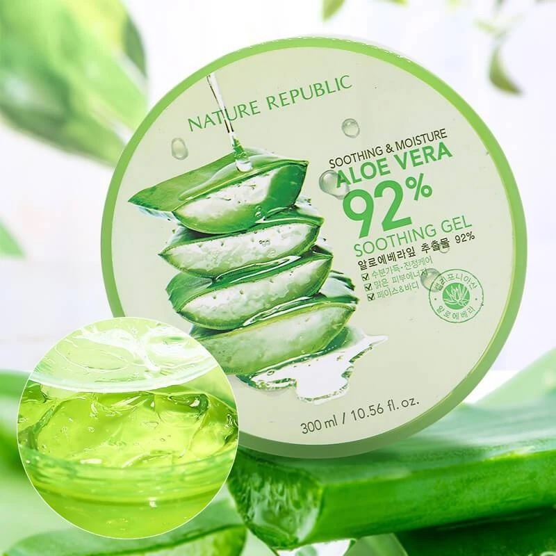 NATURE REPUBLIC ALOE VERA SOOTHING GEL 92% SOOTHING AND MOISTURE 300ML