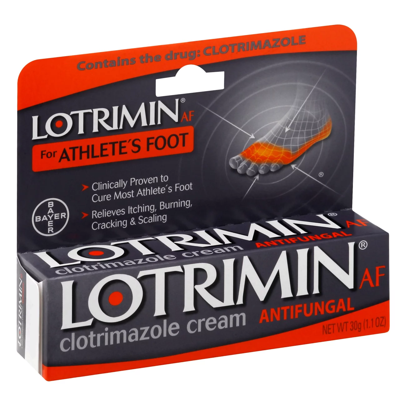 Lotrimin AF Cream for Athletes Foot - Clotrimazole Antifungal Treatment