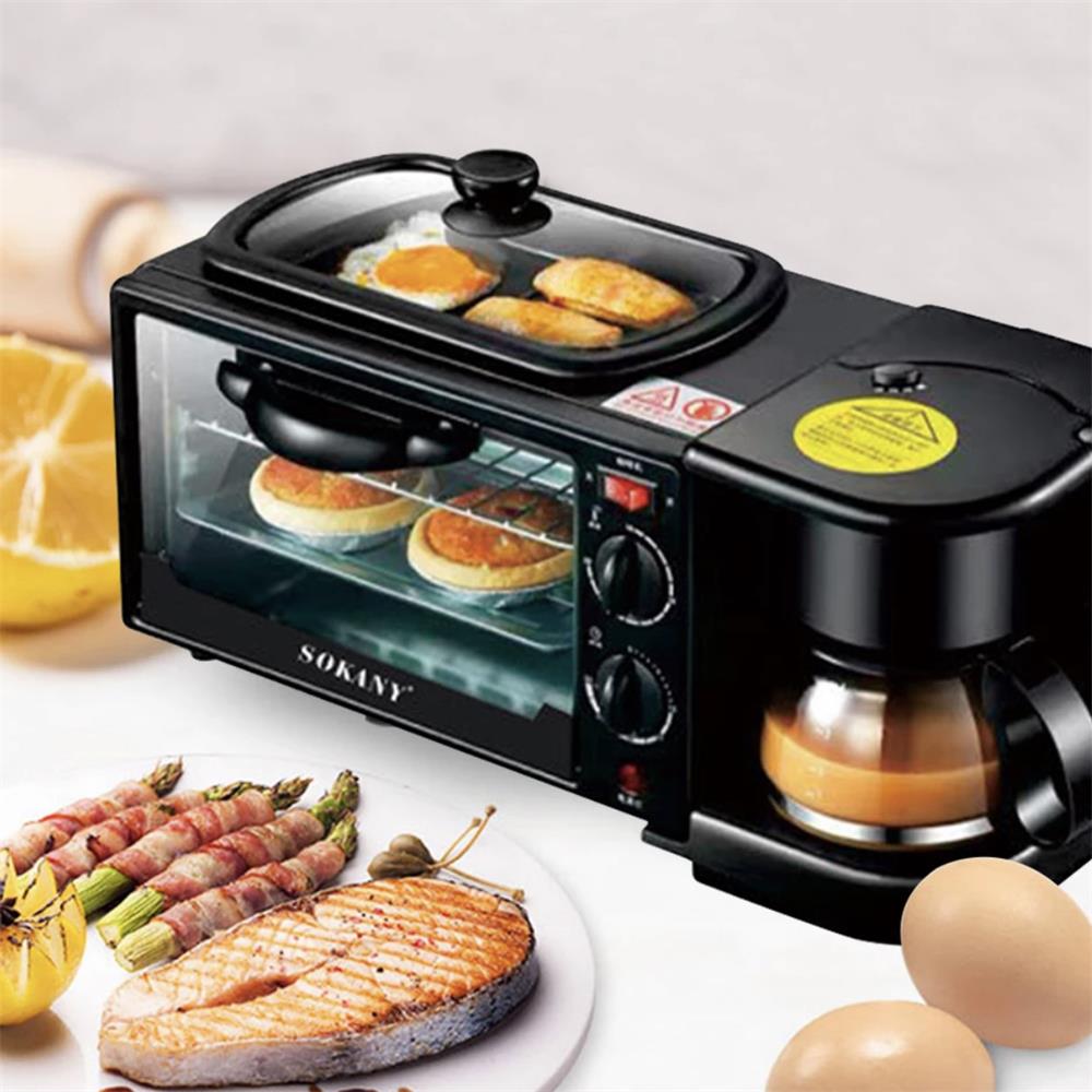 Sokany 3 In1 Breakfast Makers Multi Function Breakfast Machine - SK-145